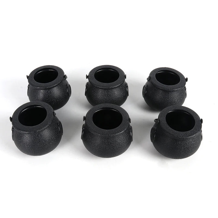 Mini Plastic Witch Cauldrons – Halloween Candy Holders & Party Decorations