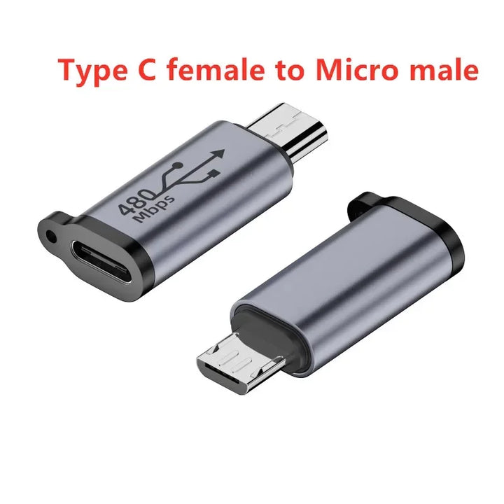 Type C Adapter USB C To Micro To Mini USB Female Converters For iPhone 14 13 Xiaomi Samsung For Lightning Male Charger Adapter