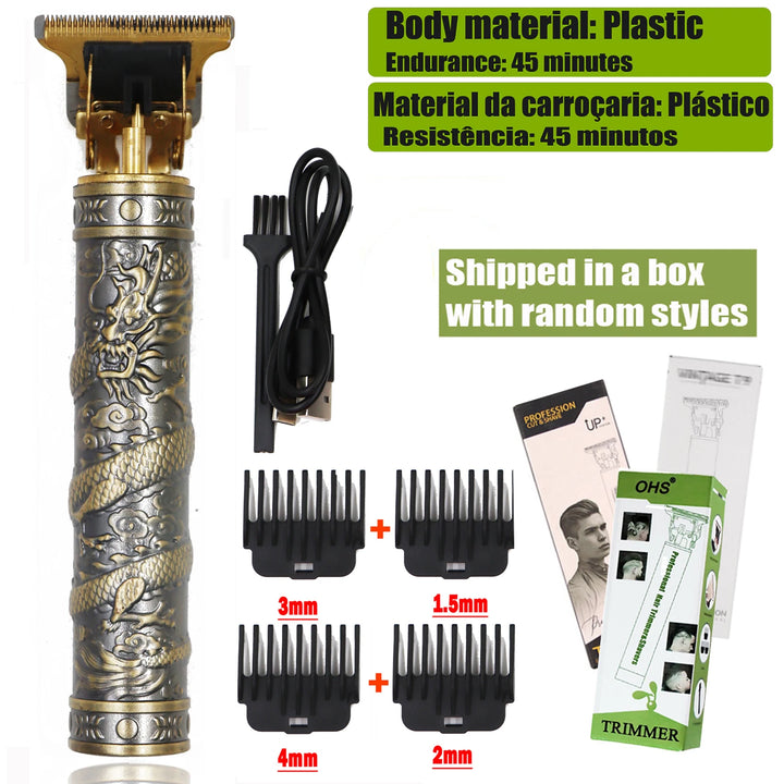 T9 Vintage Electric Hair Trimmer for Men – Rechargeable & Stylish
