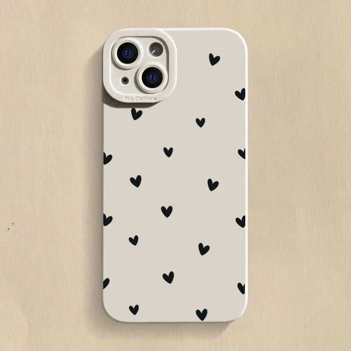 Black Love Heart Phone Case For iPhone