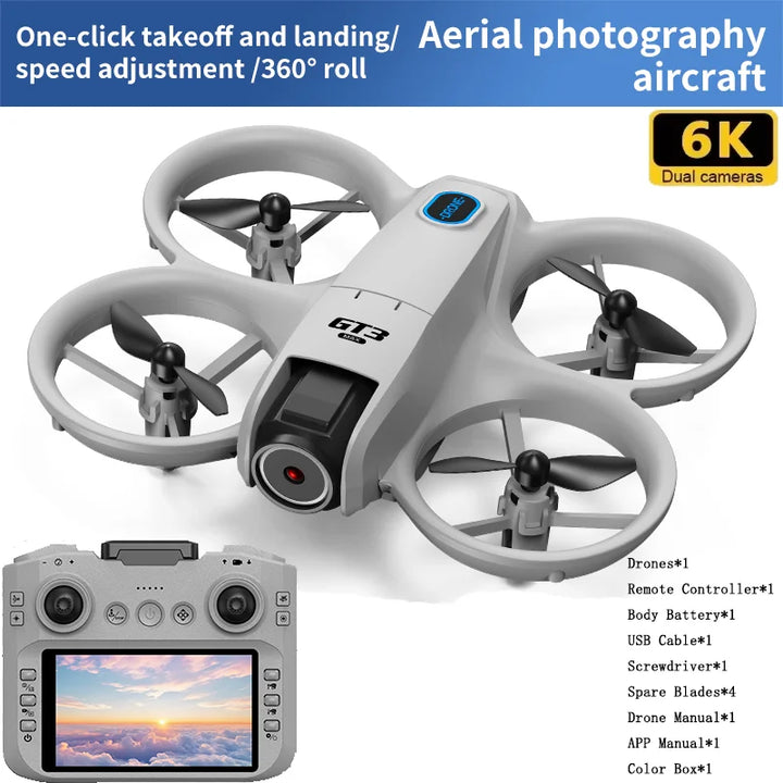 GT3 MAX Mini Drone 5G 8K GPS Professional HD Aerial Photography Dynamic Lighting Remote Control Aircraft Optical Flow Quadcopter
