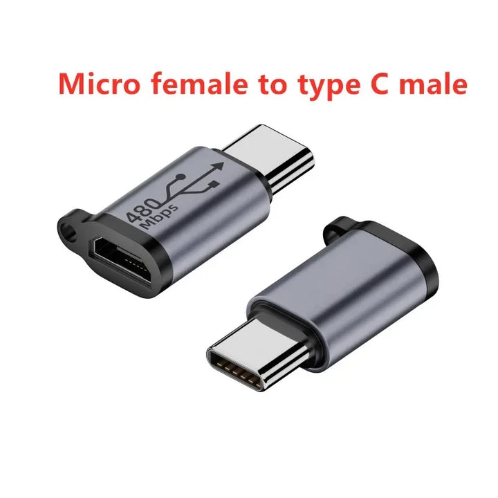 Type C Adapter USB C To Micro To Mini USB Female Converters For iPhone 14 13 Xiaomi Samsung For Lightning Male Charger Adapter