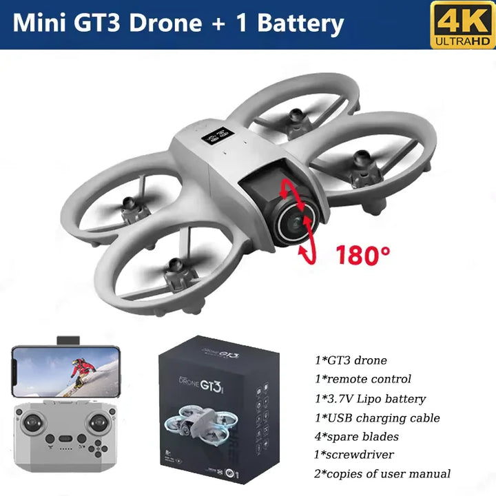 GT3 MAX Mini Drone 5G 8K GPS Professional HD Aerial Photography Dynamic Lighting Remote Control Aircraft Optical Flow Quadcopter