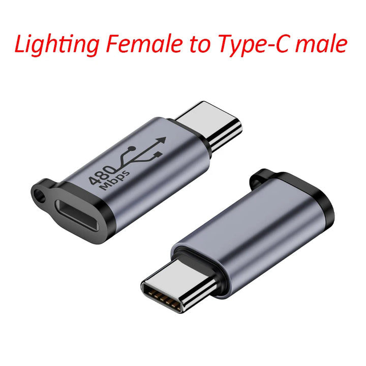 Type C Adapter USB C To Micro To Mini USB Female Converters For iPhone 14 13 Xiaomi Samsung For Lightning Male Charger Adapter