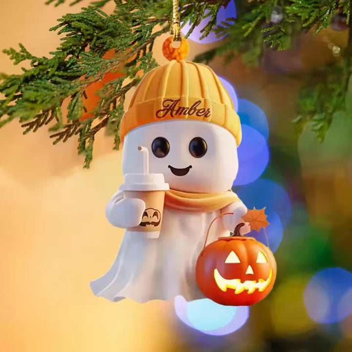 Halloween 2D Acrylic Pendant Pumpkin and Skull head Theme Decorative Pendants for Cars, Bags, Keychain Accessories Holiday Decor