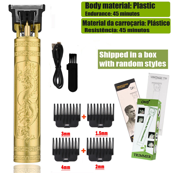 T9 Vintage Electric Hair Trimmer for Men – Rechargeable & Stylish